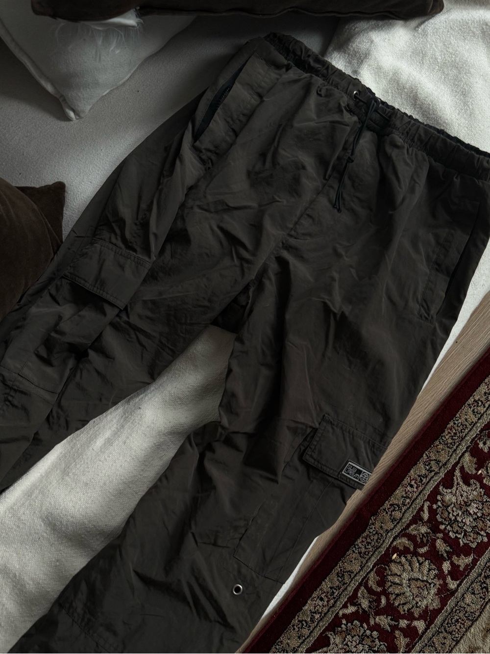 vintage sporty dark olive outdoorsy pants 90s adventure